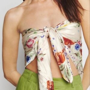 Reformation silk scarf/top